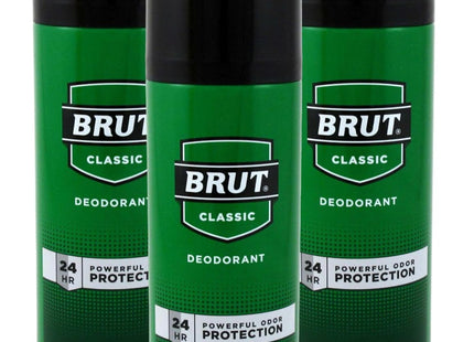 Brut Protection Trimax Original Fragrance Deodorant Spray, Classic Scent, Unisex, 10 Ounce (Pack Of 3)