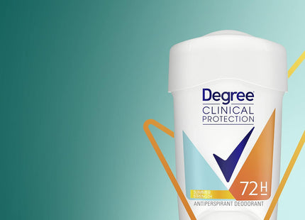 Degree Clinical Protection Summer Strength Antiperspirant & Deodorant, 72-Hour Sweat & Odor Protection 1.7 oz (Pack Of 10)