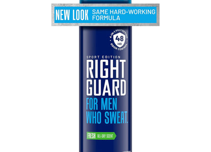 Right Guard Sport, Antiperspirant & Deodorant Spray, 48-Hour Odor Control, Fresh Scent, 6 Ounce (Pack Of 12)