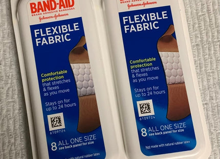 Band-Aid Brand Flexible Fabric Adhesive Bandages, Wound Care and First Aid, All One Size 8 Count (Pack Of 24)