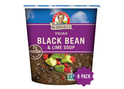 Dr McDougalls Right Foods Black Bean and Lime Big Cup Noodles Soup, 3.4 Ounce (Pack Of 3)