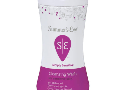 Summer's Eve Simply Sensitive, Daily Feminine Wash Removes, Cleansing Wash for Sensitive Skin, 9 Ounce (Pack Of 3)