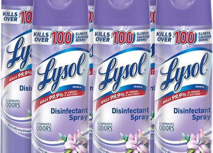 Lysol Disinfectant Liquid Aerosol Spray, Disinfecting and Deodorizing, Early Morning Breeze, 12.5 Oz (Pack Of 6)