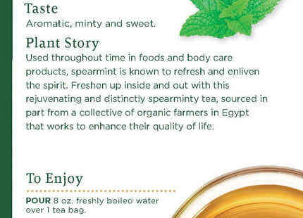 Traditional Medicinals Organic Spearmint Herbal Tea, Healthy & Refreshing, 16 Count (Pack Of 1)