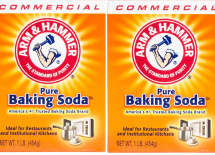 Arm & Hammer Pure Baking Soda, For Baking, Cleaning & Deodorizing, 16 Ounce (Pack Of 2)