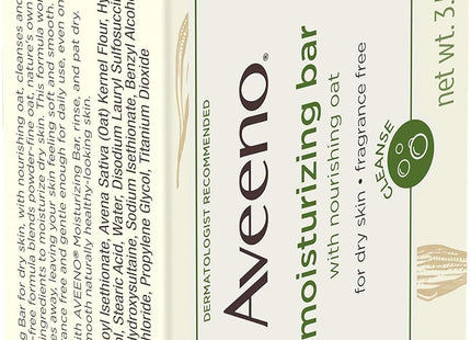 Aveeno Gentle Naturals Moisturizing Facial Cleansing Bar for Dry Skin, Fragrance Free, 3.5 Ounce (Pack Of 9)