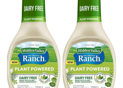 Hidden Valley Original Ranch Plant Powered Salad Dressing & Topping, Gluten & Dairy Free, 12 Fluid Ounce, (Pack Of 2)