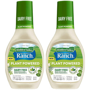 Hidden Valley Original Ranch Plant Powered Salad Dressing & Topping, Gluten & Dairy Free, 12 Fluid Ounce, (Pack Of 2)