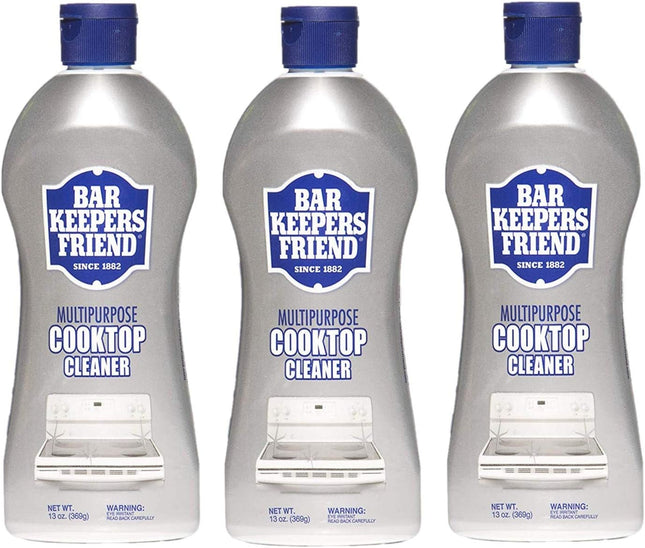 Bar Keepers Friend Multipurpose Cooktop Cleaner Liquid Stovetop Cleanser 13 Ounce (Pack Of 3)