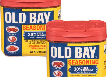 Old Bay Seasoning, 30% Less Sodium Than Original, Mixed Spices & Seasonings, Gluten Free, 2 Ounces (Pack Of 6)