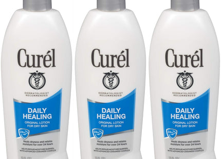 Curel for Dry Skin Daily original Healing Hand And Body Lotion, Pump Bottle Unscented, 13 Fl Ounce (Pack Of 4)