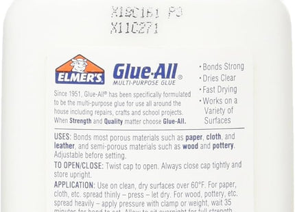 Elmer's Glue All Multi-Purpose Liquid Glue Extra Strong, Quick Drying Formula, 4 Ounces (Pack Of 8)