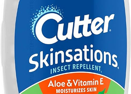 Cutter Skinsations Insect Repellent Pump Spray, Aloe & Vitamin- E, Clean Fresh Scent, 6 Fluid Ounce (Pack Of 12)