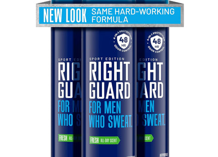 Right Guard Sport, Antiperspirant & Deodorant Spray, 48-Hour Odor Control, Fresh Scent, 6 Ounce (Pack Of 12)