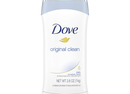 Dove Invisible Solid, Advanced Care, Sweat and Odor Protection, Anti-Perspirant Deodorant, Original Clean, 2.6 Oz (Pack Of 1)