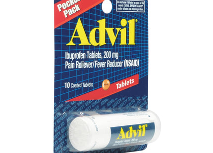 Advil Coated Tablets Pain Reliever and Fever Reducer, Ibuprofen 200mg, 10 Count (Pack Of 144)