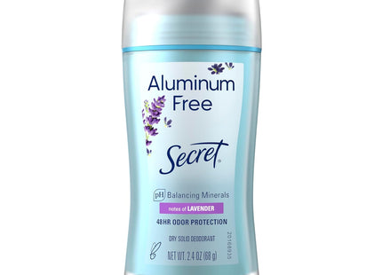 Secret 48-Hour Aluminum Free Deodorant Stick, Lavender, 2.4 Ounce (Pack Of 2)