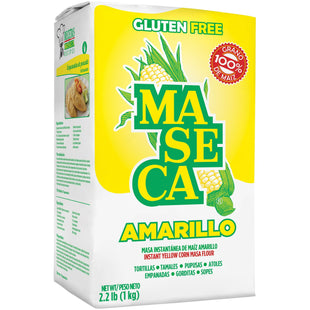 Maseca Instant Yellow Corn Masa Flour, Masa Instantanea de Maiz Amarillo, Gluten-free, 2.2 lb (Pack Of 6)