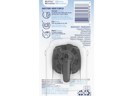 Febreze Car Air Freshener Vent Clip, Odor Eliminator Scent, Midnight Storm, 0.06 ounce (Pack Of 6)