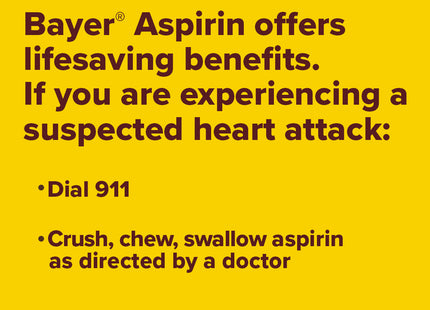 Bayer Chewable Aspirin Regimen Low Dose Pain Reliever Tablets 81mg Cherry 36 Ct (Pack Of 12)