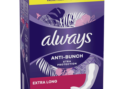 Always Xtra, Anti-Bunch, Xtra Protection, Daily Liners for Women, Extra Long, 68 Count (Pack Of 2)