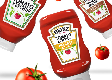 Heinz Thick & Rich Tomato Ketchup, With No Salt Added, Inverted Bottle 14 Ounce (Pack Of 12)