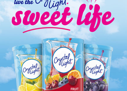 Crystal Light Fruit Punch Artificially Flavored Low Calories Powdered 4 Pitcher Packet Drink Mix 1.36 Oz (Pack Of 2)