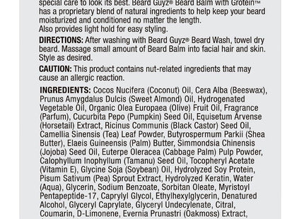 Beard Guyz Beard Balm With Grotein Moisturize Soften Tame Natural Ingredients 3 Oz (Pack Of 12)