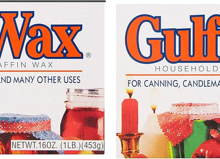 Gulf wax Misc Canning Candle, Household Paraffin Wax, For Canning & Candle making, 16 Ounce (Pack Of 12)