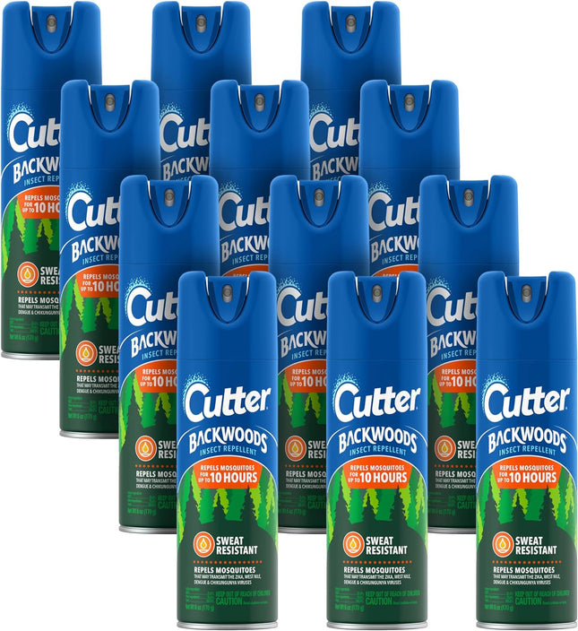 Cutter Backwoods Insect Repellent Aerosol Spray Limited Edition Patriotic 6 Ounces (Pack Of 12)