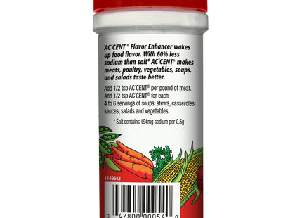 Accent All Natural Wakes Up Food Flavor Enhancer, Seasonings Kosher, 4.5 Ounce (Pack Of 4)