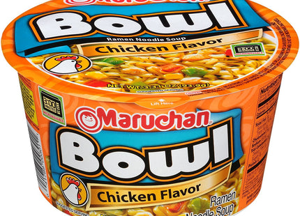 Maruchan Chicken Flavor Ready to Eat Microwaveable Ramen Noodles Bowl with Vegetables, 3.31 Ounce (Pack Of 3)