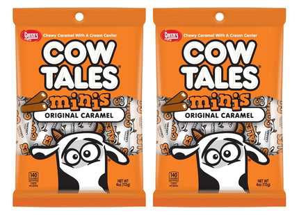 Goetze's Mini Vanilla Cow Tales, Original Caramel Minis, 4 Ounce (Pack Of 3)