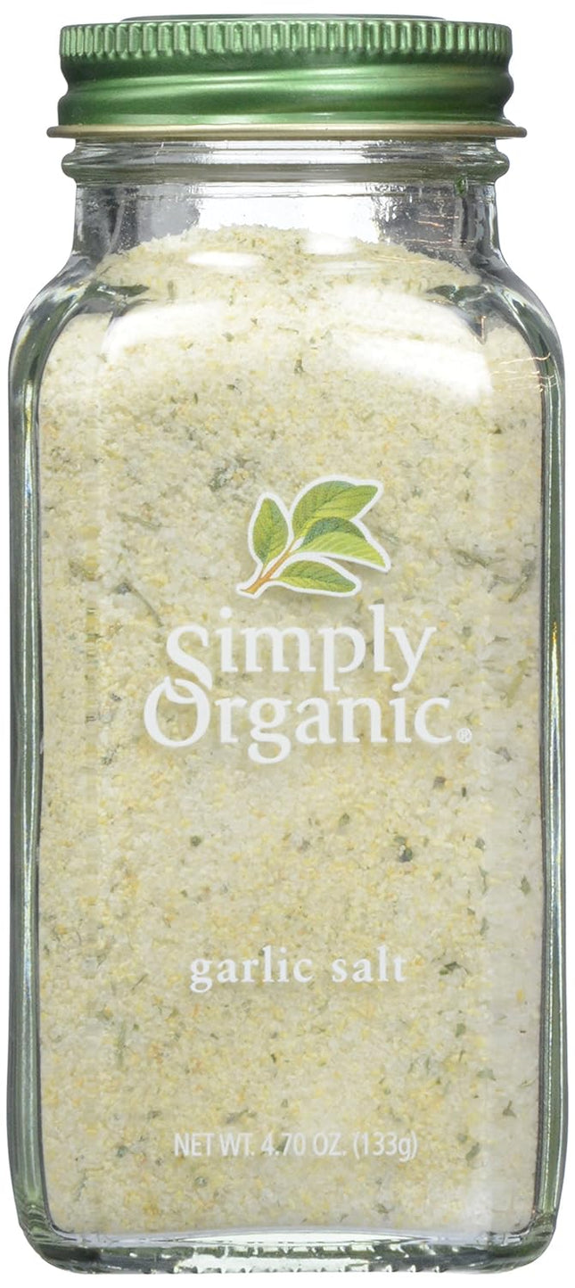 Simply Organic, Garlic Salt, Certified USDA Organic, Kosher, Jar, 4.7 Ounce (Pack Of 4)