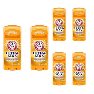 Arm & Hammer Ultra-Max Solid Anti-Perspirant Deodorant, Powder Fresh, 2.6 Ounce (Pack Of 6)