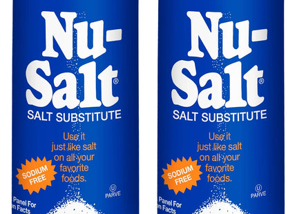 Nu-Salt Sodium-Free Salt Substitute, Contains Potassium Chloride, Table Salt Alternative, 3 Ounce (Pack Of 2)