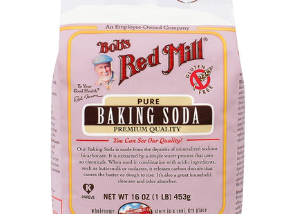 Bob's Red Mill Gluten-Free, No Added Chemicals, Premium Baking Soda, 16 Ounce (Pack Of 3)