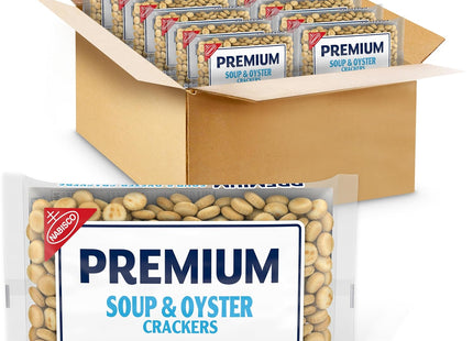 Nabisco Premium Original, Round, Bite Sized Soup & Oyster Crackers, Fat-Free, 9 Ounce (Pack Of 12)