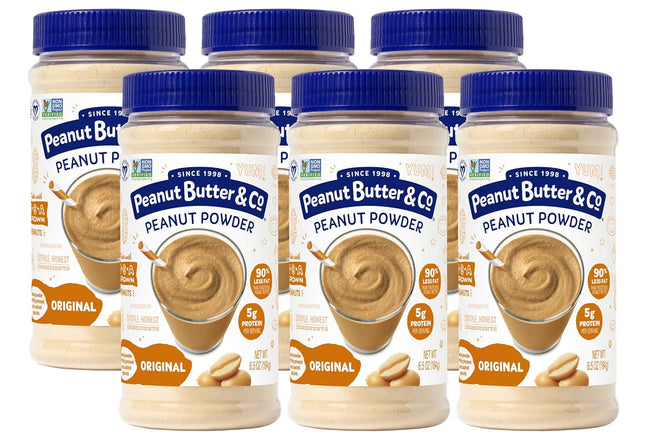 Peanut Butter & Co Peanut Butter, Non-GMO, Project Verified, Gluten Free, Original Mighty Peanut Powder, 6.5 Ounce (Pack Of 6)