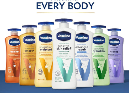 Vaseline Intensive Care Advanced Repair Moisture, All Skin, Pump Body Lotion, Fragrance Free, 20.3 fl Ounce (Pack Of 7)