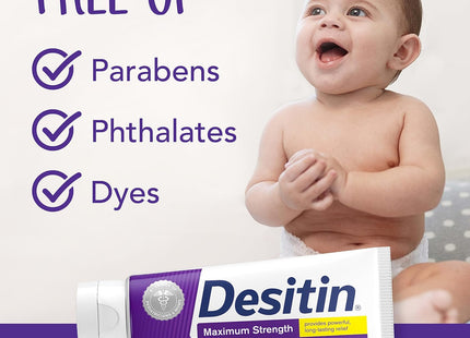 Desitin Diaper Rash Ointment Maximum Strength Original Zinc Oxide Paste 1 Oz (Pack Of 1)