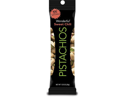 Wonderful Pistachios Pistachio Sweet Chili, individually wrapped bags, 1.25 Ounces (Pack Of 2)