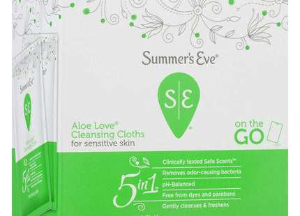 Summer’s Eve Aloe Love, Cleansing Cloths, Gentle Daily Feminine Wipes Removes, 16 Count (Pack Of 1)