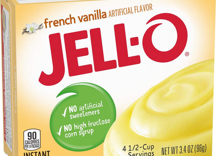 Jell-O Artificial Flavored, Instant Pudding and Pie Filling Mix, French Vanilla, 3.4 Ounce (Pack Of 8)