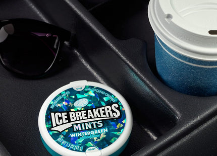 Ice Breakers Wintergreen Cooling Crystals, Sugar Free Mints, Mint Candy, 1.5 Ounce (Pack Of 12)