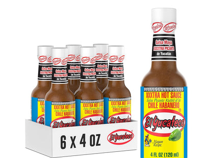 El Yucateco Chile Habanero Xxxtra Hot Sauce, 4 fl Ounce Bottle (Pack Of 1)