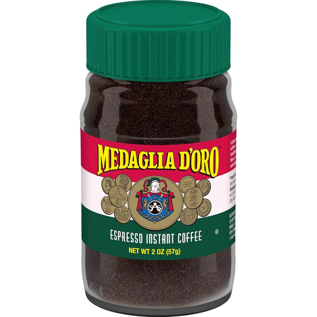 Medaglia d'Oro Style Instant Double Roast Italian Espresso Coffee, Decaffeinated, 2 Ounces (Pack Of 24)