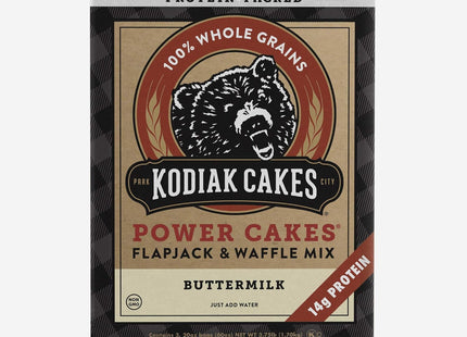 Kodiak Cakes Buttermilk Pancake and Waffle Mix Power Cakes, Flapjack and Waffle Baking Mix, Dark Chocolate, 20 Ounces (Pack Of 12)