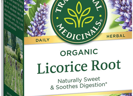 Traditional Medicinals Organic Licorice Root, Caffeine Free, Herbal Tea, 16 Count (Pack Of 24)