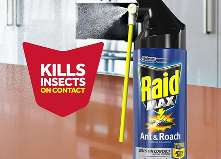 Raid Max Ant and Roach Spray, Insect Killer, Aerosol Can, 14.5 Ounce (Pack Of 3)